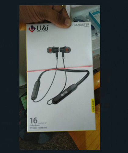 U And I Black Colour Bluetooth Earphone Battery Life 2 Days Use For Singing Song Battery Backup: 24 Hours