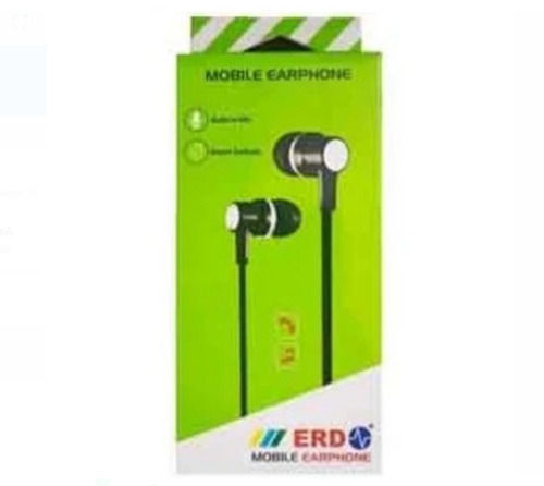 Black Mobile Earphone With Length 1.2 Meter For Suitable With All Type Mobile  Body Material: Rubber