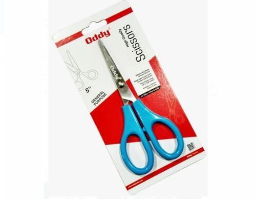 Blue And Silver Color Oddy Stationery Scissor For Office School And Home Uses  Height: 5 Inch (In)