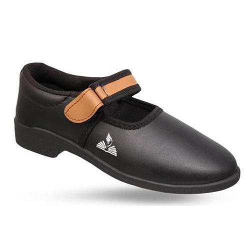 Comfortable And Lightweight Pure Leather Black Formal Girls School Shoes