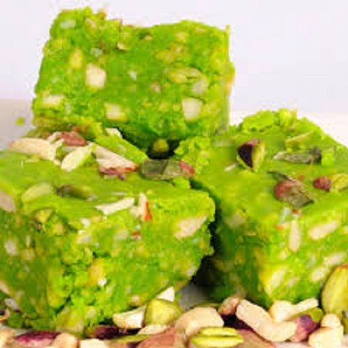 Delicious Tasty Mouthwatering Rich In Taste Ghee Green Pista Kaju Barfi