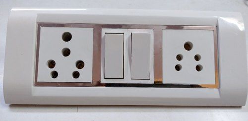 White 5 Pin Socket Candle Modular Switches, Pvc, Module Size: 1M