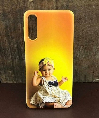 Light Weight Scratch Resistant Excellent Finish Custom Printed Glass Mobile Case - PVC Material, Yellow Color, Stylish Bar Design | Durable, Easy Fit, Attractive Protection