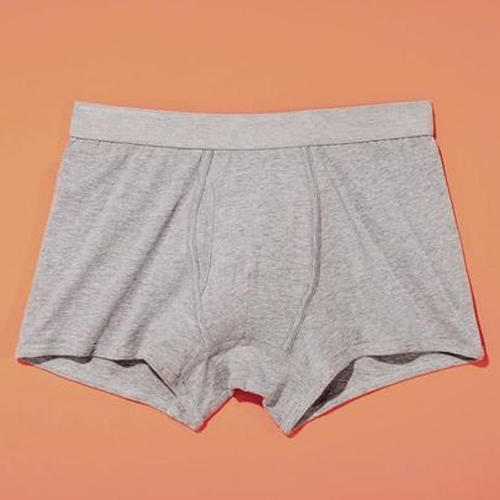 Men Lightweight Soft Durable Anti Bacterial Grey Plain Cotton Underwear ...