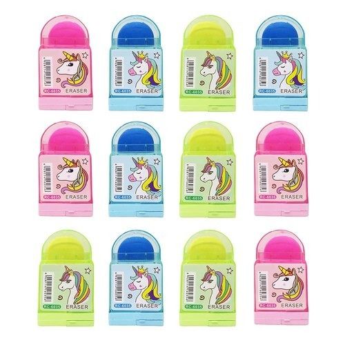 Multi Colors Unicorn Design 2 In 1 Eraser And Sharpener Set For Kids Perfect Bound