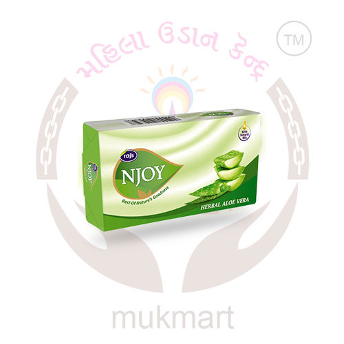 Njoy Herbal Aloe Vera Bath Soap For All Skin Type With 100 Gm Packaging Size 