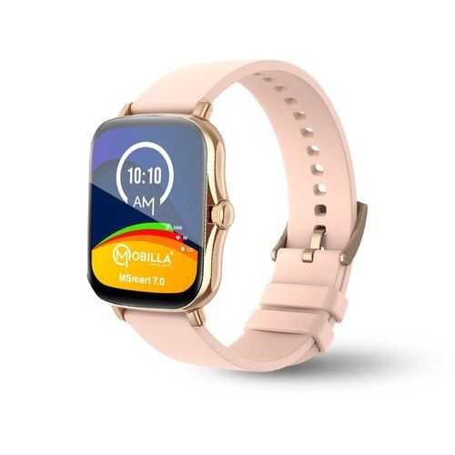 Pink Mobilla Silicone Msmart 7.0 - Silicone Almond Smart Watch Gender: Men