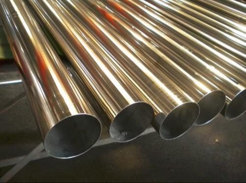 Silver Round Shape Stainless Steel Polished Pipe For Industrial And Commercial Uses