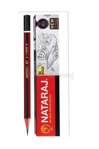 Wood 8 Inch Nataraj Bold Dark Writing Wooden Pencil For Smooth Writing And Drawing Purpose 