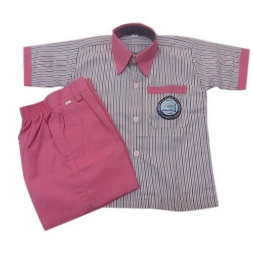 Customized Color And Logo Lining Pattern Cotton School Uniform For Kids Collar Style: Classic