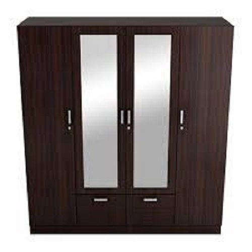 Machine Made Fine Finish Godrej Chocolate Color 4 Door Wardrobes For Living Room