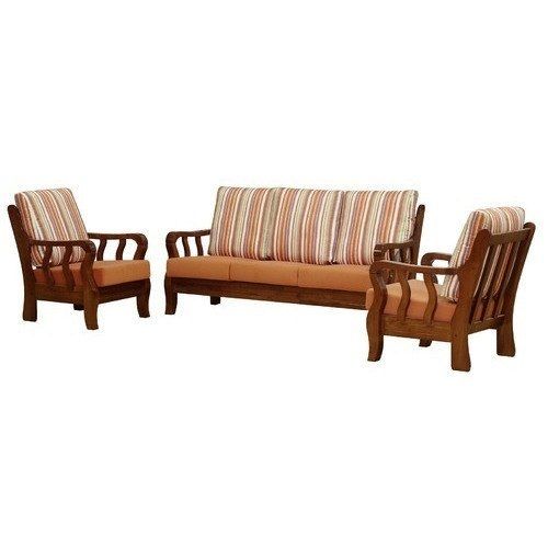 Handmade Five Seater Attractive Teak Wood Carved Sofa Set For Hall And Living Room