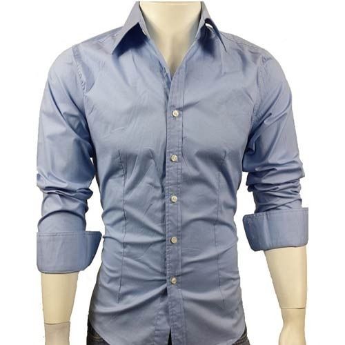 Grey And Full Sleeve Simple Stylish Look Plain Breathable Skin Friendly Formal Wear Brand Shirts For Men 