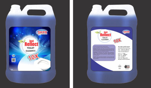 Highly Effective Just Reflect 10 X Blue Color Toilet Cleaner With 5 Liter Plastic Can