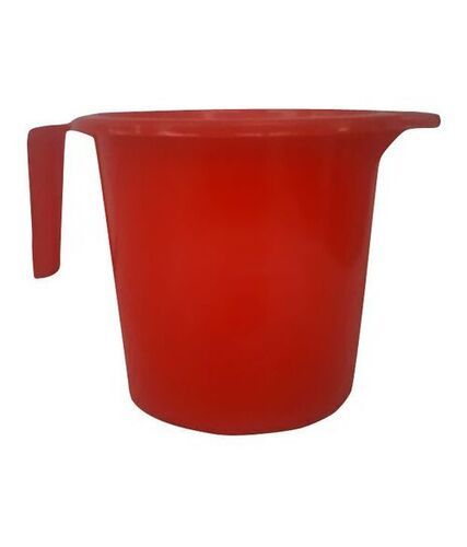 Light Weight Leak Proof Strong And Durable Red Color Bathing Use Plastic Mug