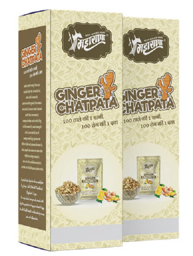 Brown Pure And Natural Ginger Chatpata Powder For Medical Use With 20 Sachet Pack 