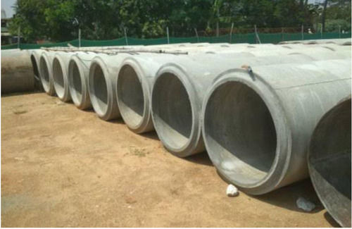 Round And Silver Rcc Cement Pipes With 10 Mm Thickness For Drainage System Length: 5000 Millimeter (Mm)