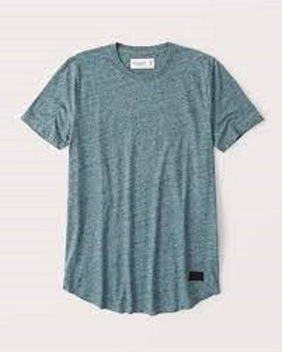 Green Round Neck Pure Cotton Short Sleeves Mens T Shirt For Casual And Regular Wear