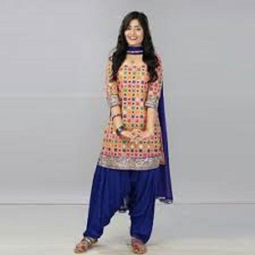 Shop Ryhana - Periwinkle A-line short kurta with salwar and dupatta |  Sheetal Batra - Exquisite Ethnic Wear Online