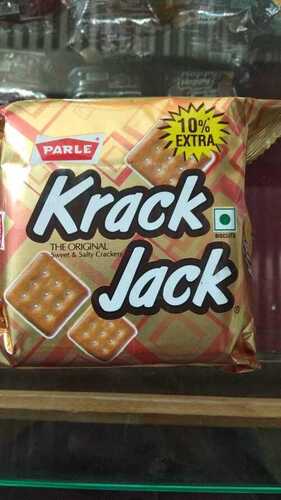 Square Shape Salty Sweet Taste Crispy Texture Parle Krack And Jack Biscuits 