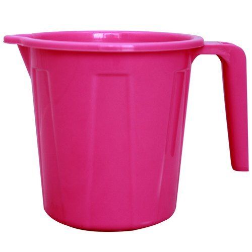 Strong And Unbreakable Leak Proof Plain Hard Plastic Pink Color Bath Mug