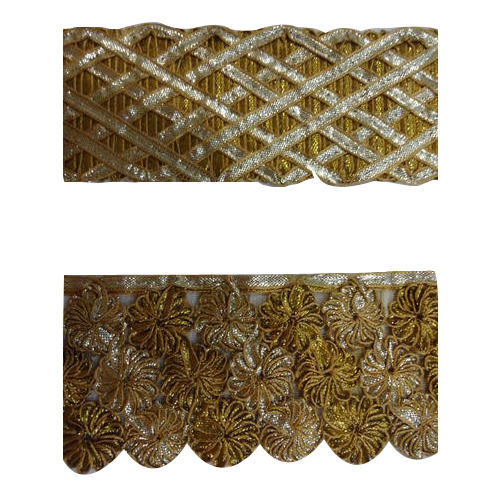 Beautiful Golden Printed Gota Lace For Saree And Other Clothes Decoration Decoration Material: Beads