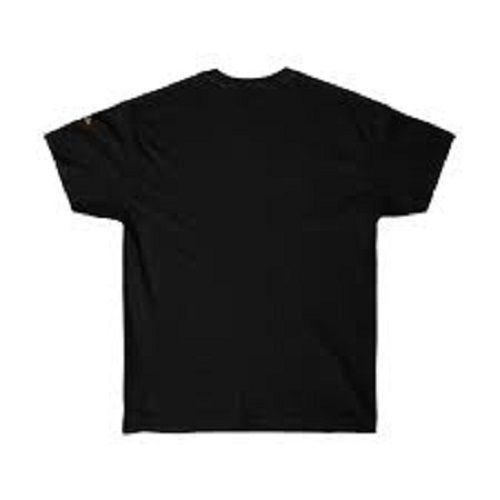 Classy And Breathable Black Color Mens T Shirts For Casual And Office Use 