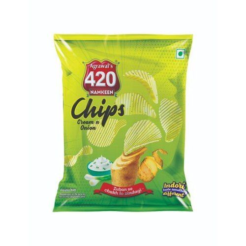 Aloo Cream & Onion Flavor Potato Chips, 15G Cream Is Sold In The Grocery 