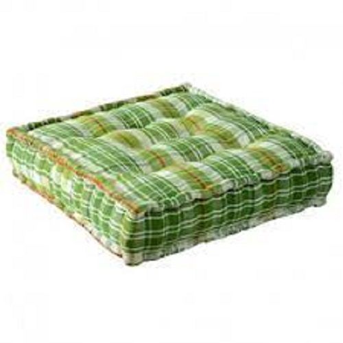 Eco-Friendly Green Checked Comfortable Finely Finished Cotton Mattress For Home And Hotels Bed