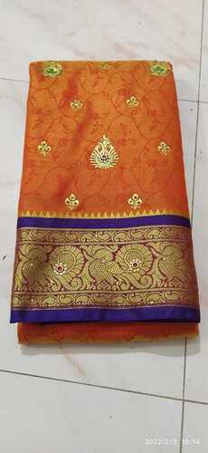 Colorful Ladies Fashionable Stylish And Elegant Look Banarasi Fancy Cotton Saree