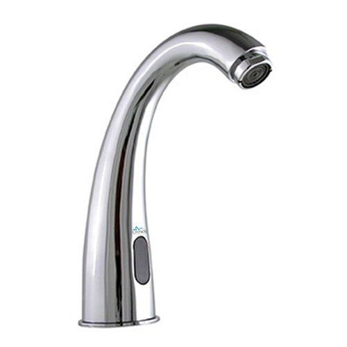 Long Neck Pillar Mounted Stainless Steel Automatic Sensor Faucet Size: Custom