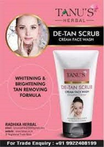 Natural Glow Skin Whitening Tanus Herbals De-tan Scrub Cream Face Wash