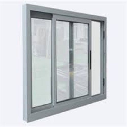 Silver Scratch And Weather Resistant Stylish Track Aluminium Sliding Window