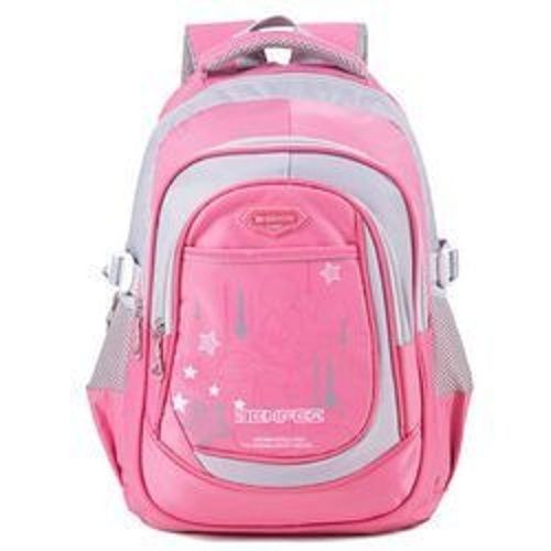 Comfortable And Easy To Carry Stylish Color Pink And Grey Girls School Bags Design: Yes