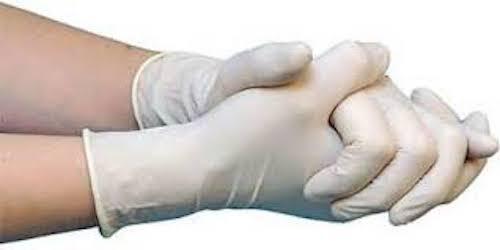 Full Finger Disposable Rubber Plain White Colour Surgical Hands Gloves For Medical Use