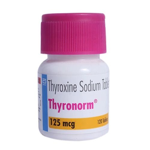 Thyroxine Sodium Tablets 125 Mcg, Pack Of 120 Tablets General Medicines