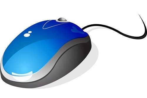 Red Black And Blue Pvc Material Small Size Computer Mouse With 12 Inch Dimension