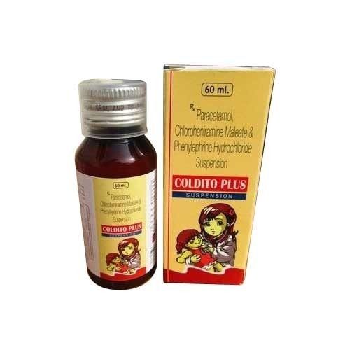 Coldito Plus Phenylephrine Chlorpheniramine Maleate Paracetamol Suspension, Pack Of 60 ML