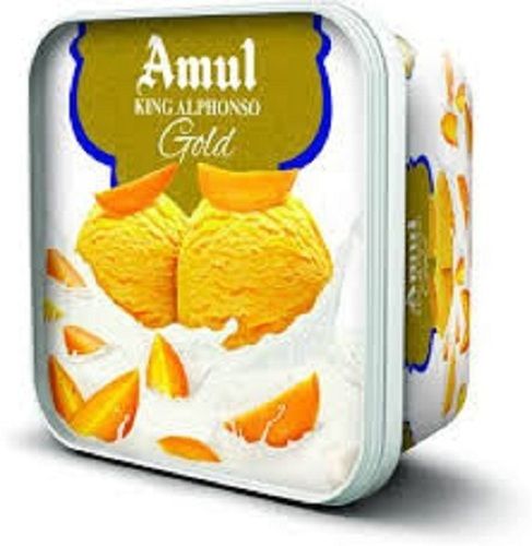 Colour Yellow Amul Ice Creams With Sweet Tasty And Delicious Flavour Dessert