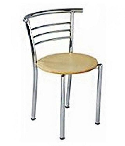 Comfortable Lightweight Stainlees Steel Chair In Yellow Silver Colour 