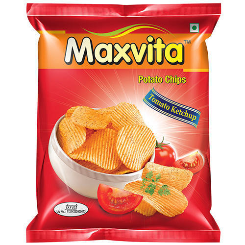Crispy And Crunchy Maxvita Tomato Ketchup Potato Chips With Spicy Tasty Delicious Flavor
