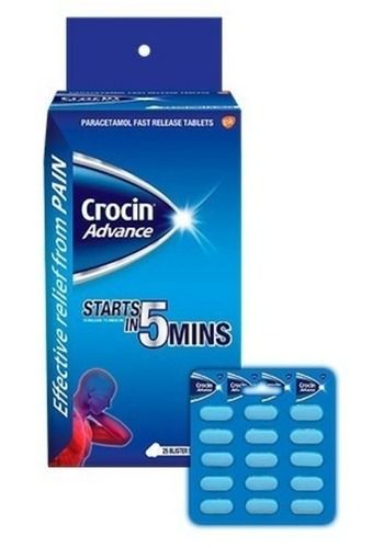 Crocin Advance Paracetamol Tablets , Pack Of 5 X 10 Tablets 