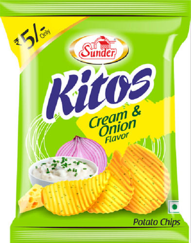 Potato Crunchy Sunder Kitos Cream And Onion Flavour With Spict Tasty Delicious Flavor