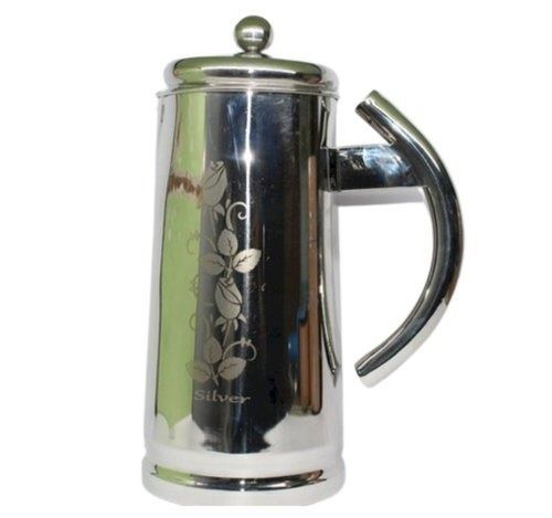 Glossy Highly Durable Stainless Steel Water Jug With Silver Touch Design For Daily Use