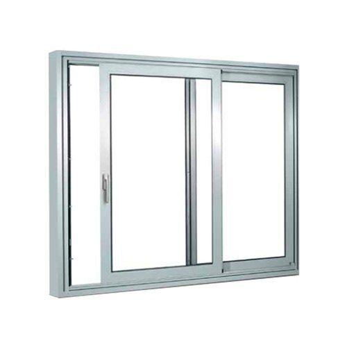 Silver Strong Premium Grade Aluminium Vertical Sliding Windows For Domestic Use