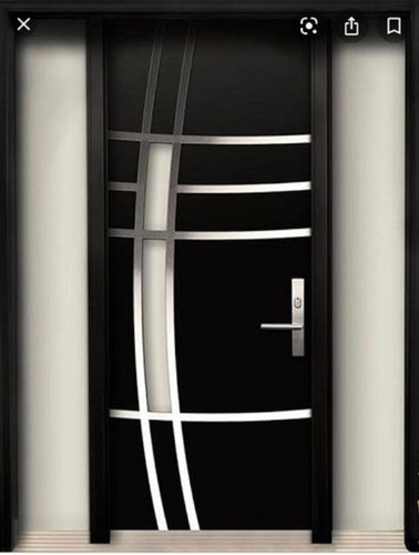 स्टर्डी कंस्ट्रक्शन स्क्रैच रेसिस्टेंट ब्लैक एंड व्हाइट प्लाइवुड मेन डोर