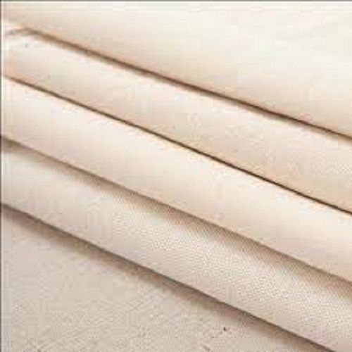 Cream Color Plain Dyed 100% Pure Cotton Fabric For Textile Garment Length: 20  Meter (M)