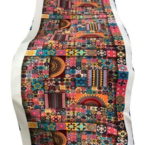 Multicolor Digital Printed Upholstery Softy And Shiny Polyester Velvet Fabric