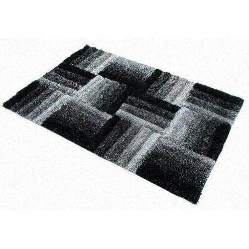 Easy To Clean Rough Printed Black And White Floor Carpet