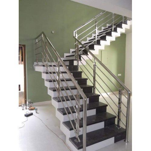 Handmade Classic Anti Rust Silver Stainless Steel Modern Ss Stair Railing 